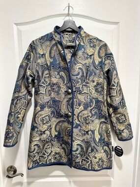 TRIMDIN Women’s Vintage Paisley Artisan Collection Reversible Jacket, Size Small